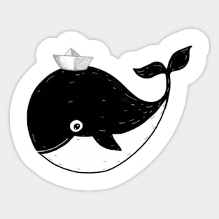 Little whale smiles Sticker